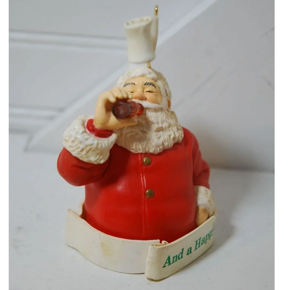 Coca-Cola Santa Claus ornament 1990 Vintage‎ Holiday decor
